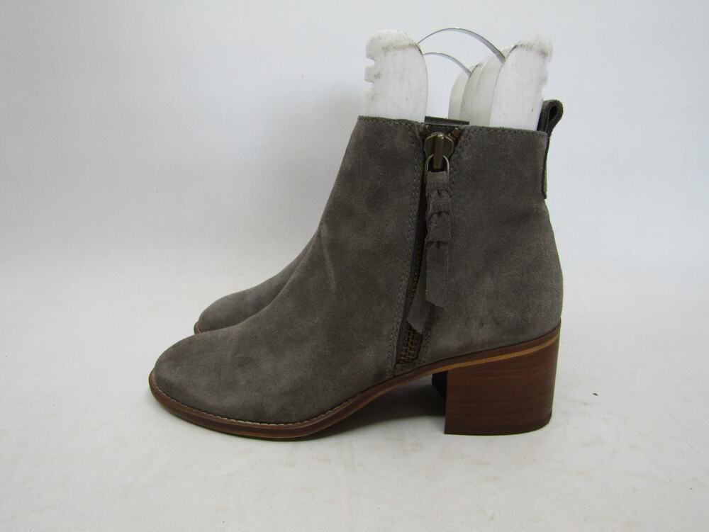 BP Womens Size 8.5 M Gray Suede Zip Ankle Fashion Boots Bootie
